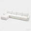 Canapé modulaire surdimensionné de 146,5 po Cloud, canapé large et profond, canapé en L avec repose-pieds blanc