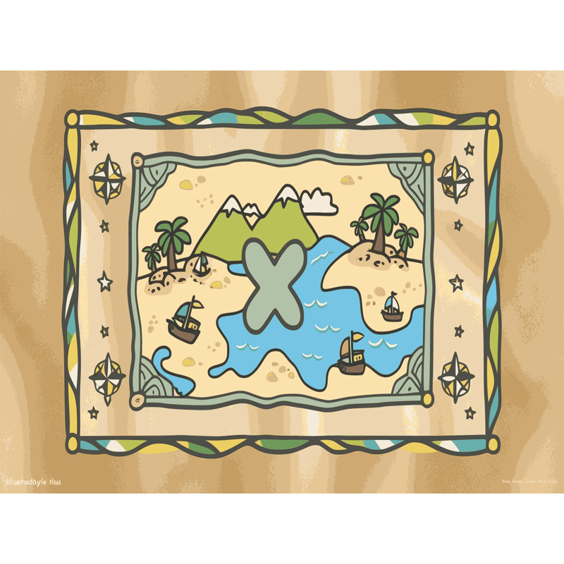 Tapis pour enfants Sunside Sails Pirates, Rectangulaire 2 pi x 3 pi