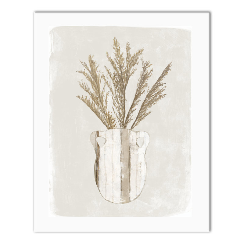 Impression sur toile rayée Pampas Jug, H 20 po x l 16 po