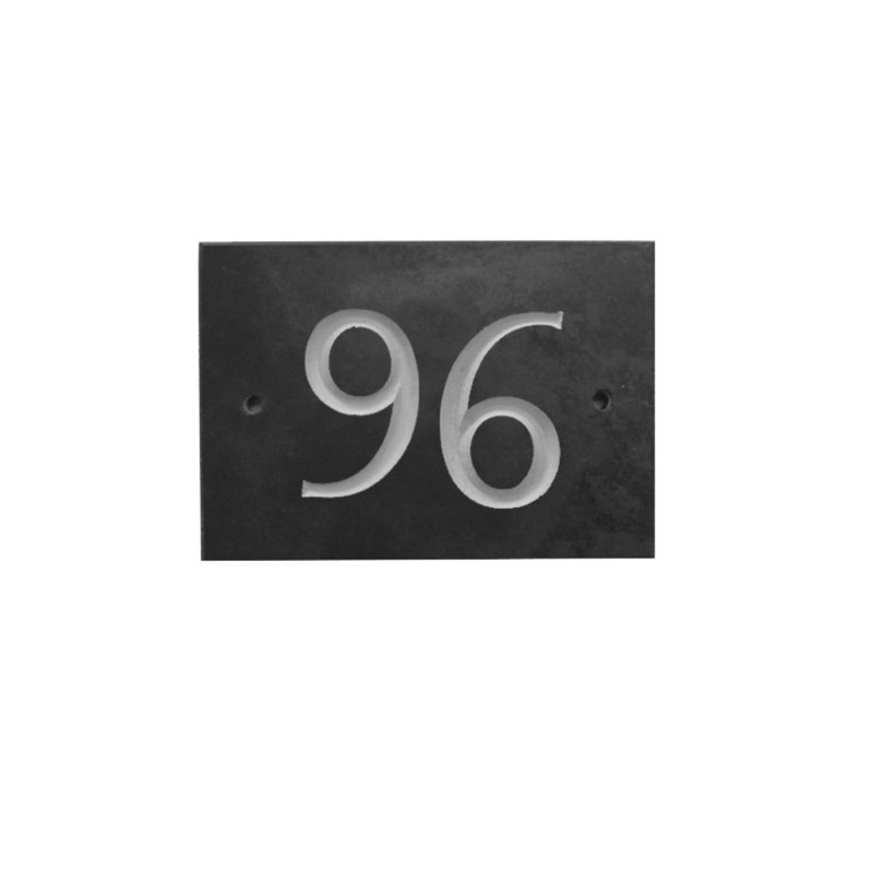 Odacia 10cm H Stone House Number, 96, Black