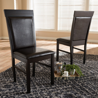 Kaiyen 18.5'' H Faux Leather Upholstered Parsons Chair