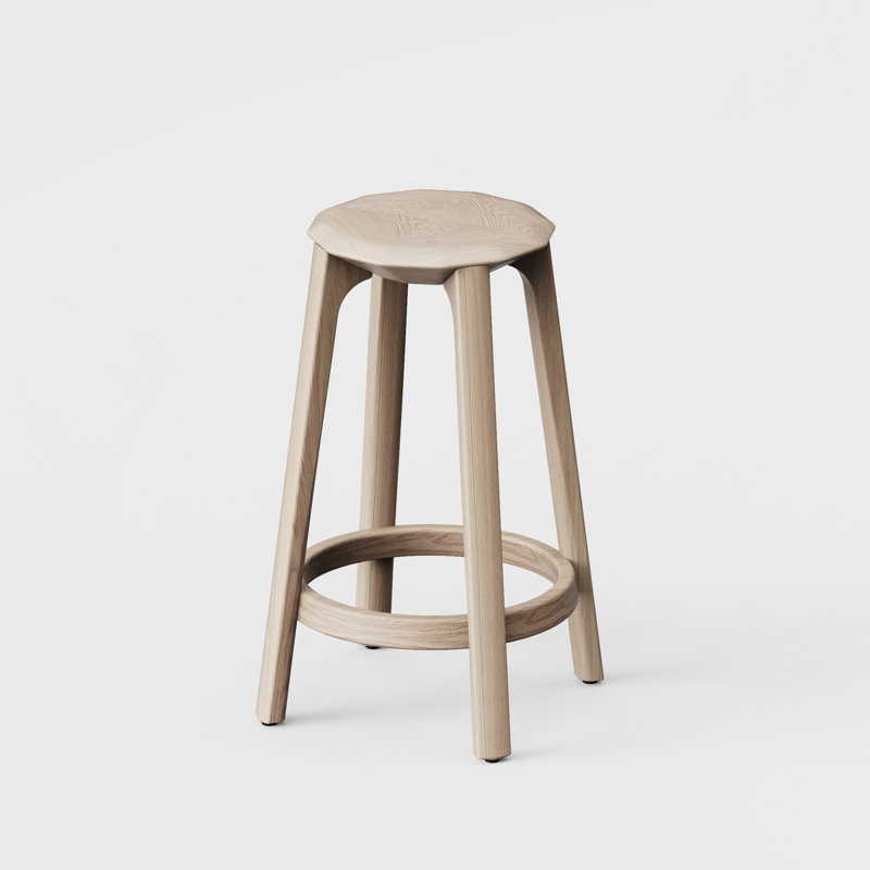 Tabouret de comptoir Diamond, Bois de frêne naturel