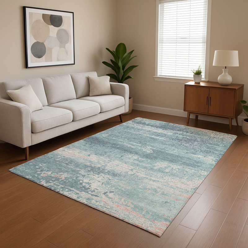 Premium Machine Washable Larrison AMF1778 Modern Rug, Rectangle 2'6" x 3'10"