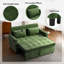 Canapé-lit coulissant de 56,9 po avec canapé-lit réversible, poches latérales, deux ports USB et support pour téléphone dans le salon, vert-1931712311