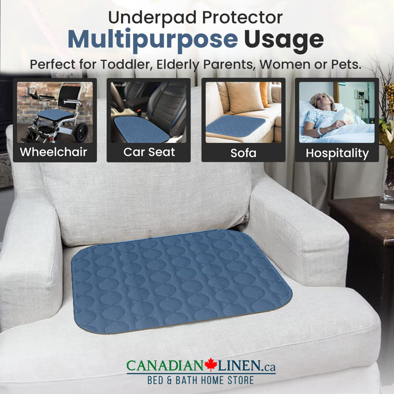 Fauteuil canadien en lin, Bleu
