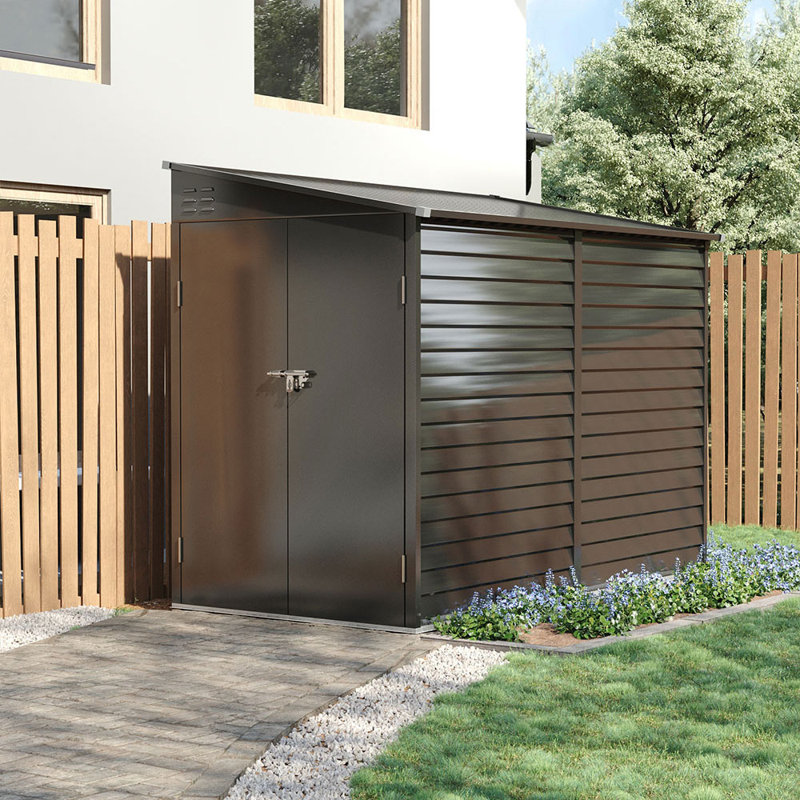 Marjorie 9 ft. W x 4.6 ft. D Galvanised Steel Pent Storage Shed