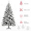 Arbre de Noël enneigé 7,5 pi, structure de branche réaliste, ignifuge, arbre de 7,5 pi facile à assembler, forme, option