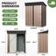 5.1' W x 2.8' D Galvanized Steel Metal Storage Shed with Sloping Roof, Lockable Door