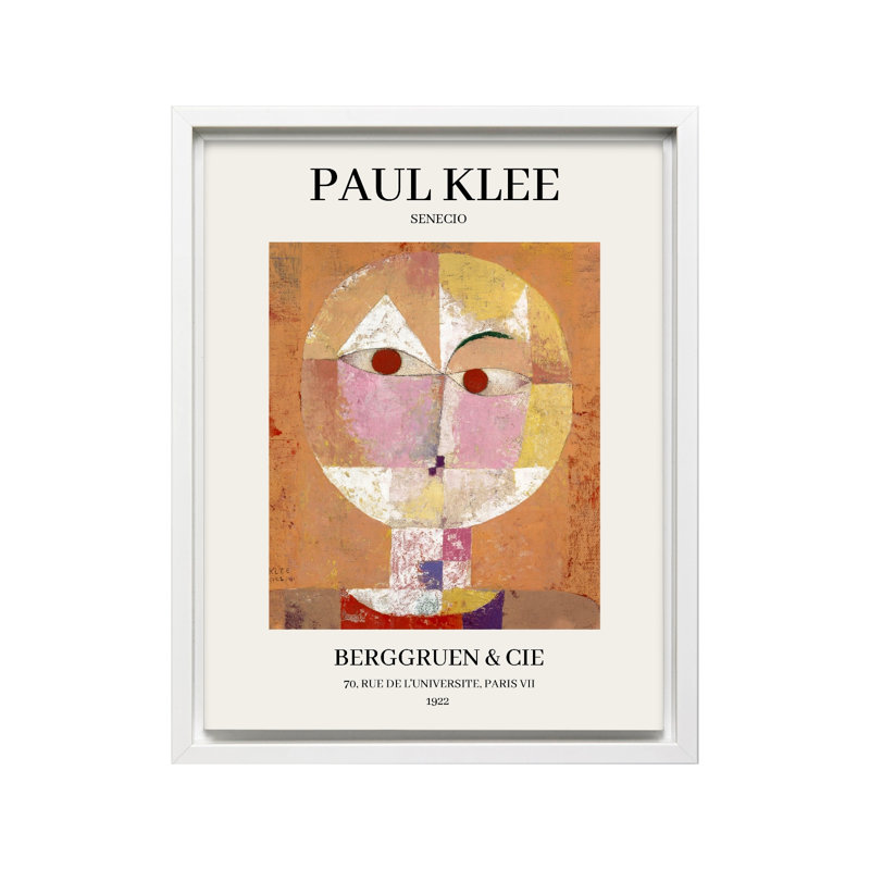 Paul Klee - Senecio, Canvas, 24"H x 32"W, White Framed