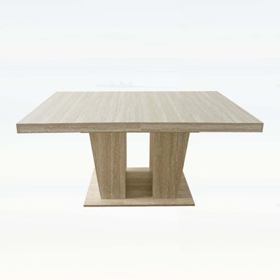 Rectangular Extendable Dining Table for 6-10 People,Simple and Elegant Design