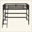 Lit mezzanine en bois avec échelle-1440779849