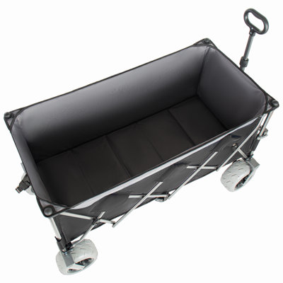 Chariot pliant robuste avec hayon extensible, chariot utilitaire pliable d'une capacité de 500 lb