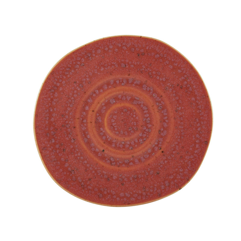 Gemstone Coral Stoneware Saucer