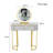 White Dressing Table With Touch Switch Led Mirror And Stool Vanity Multiple Compartments Integrated