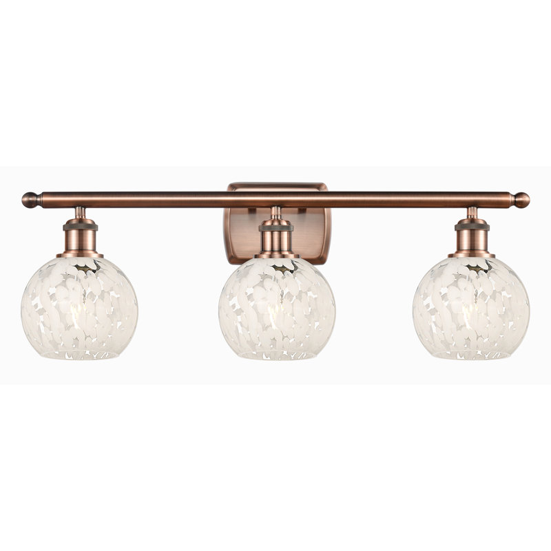 Éclairage pour meuble-lavabo à 3 lumières Bierly, Cuivre antique