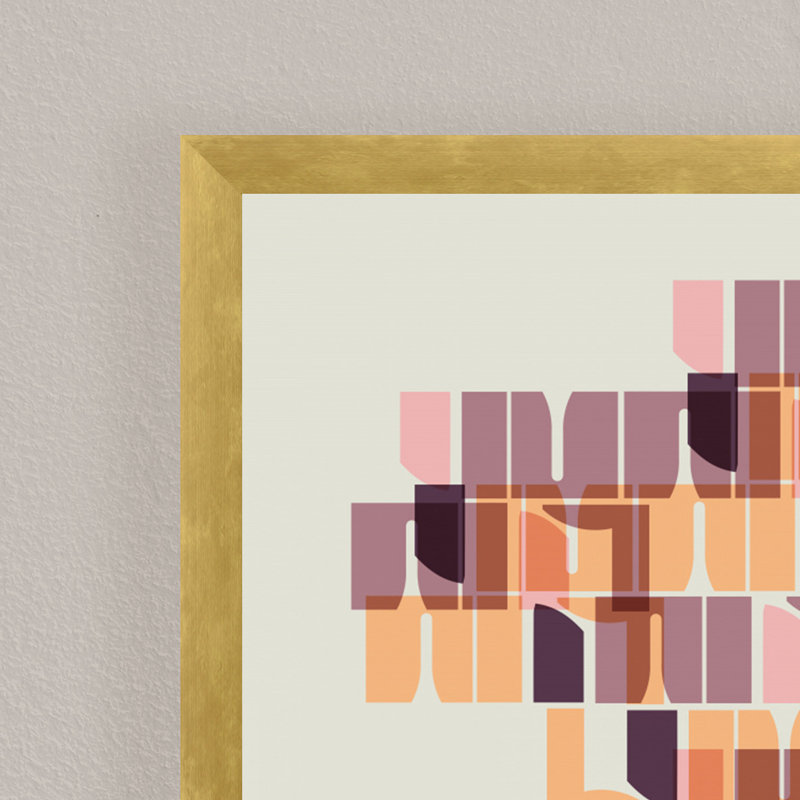 Abstract "Renfrew1" Framed Print Wall Art, 30" H x 30" W