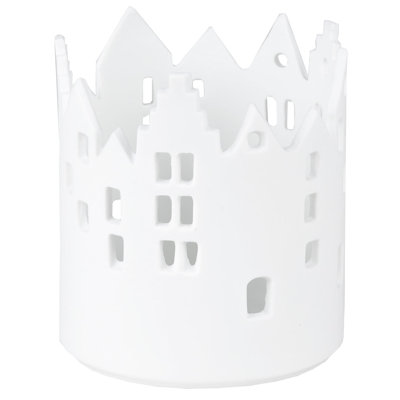 City Light Cityscape Candle Holder - Marketplace - 3.9" D