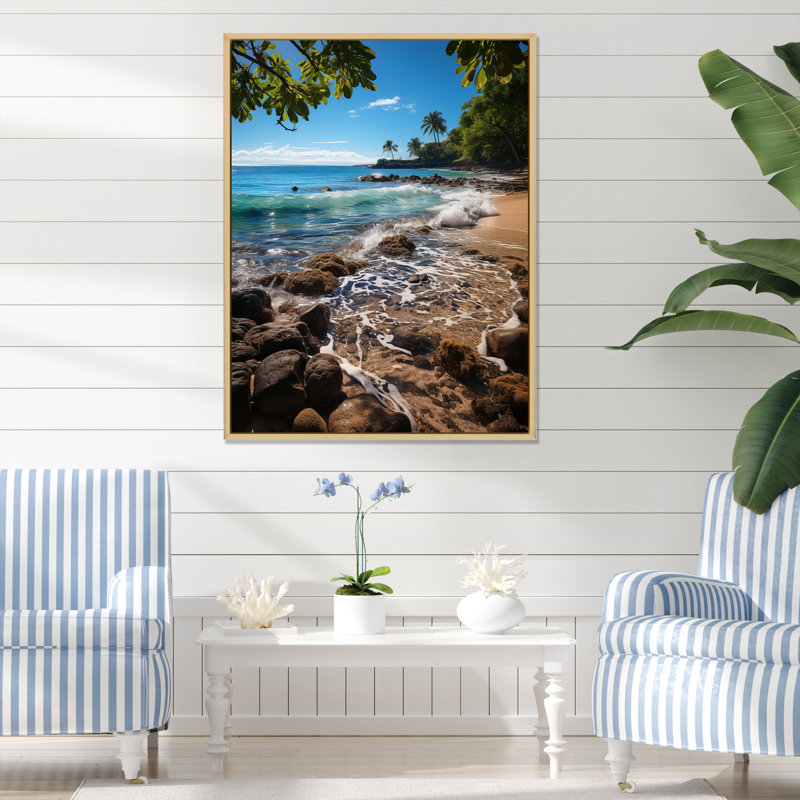 Photo de plage Tropical Paradise VII - Décoration murale nautique et plage, H 44 po x l 34 po x P 1,5 po