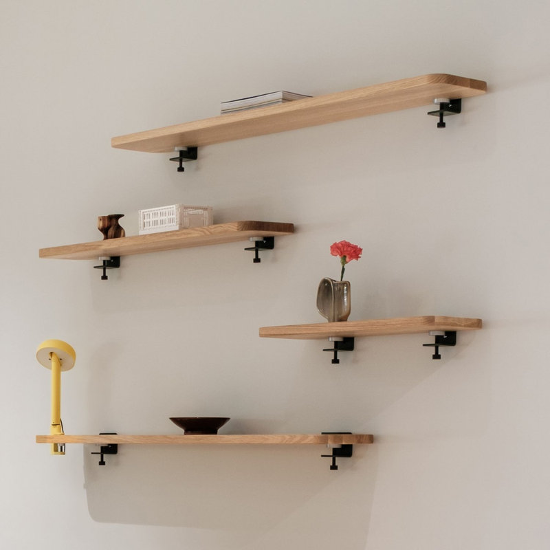 Bracket Wall Shelf, 23.62"W, Graphite Black