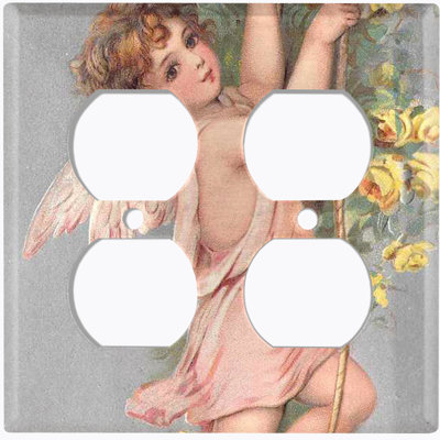 Patterned 2 - Gang Duplex Outlet Standard Wall Plate