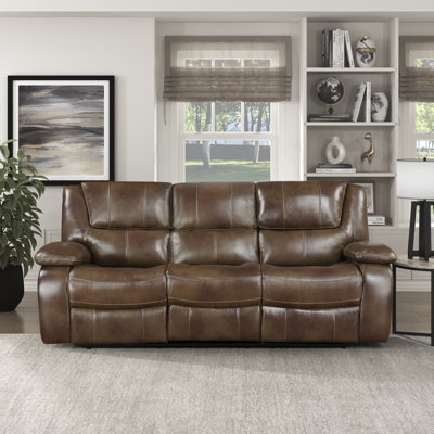 Canapé inclinable en cuir 86,5 po Mervela