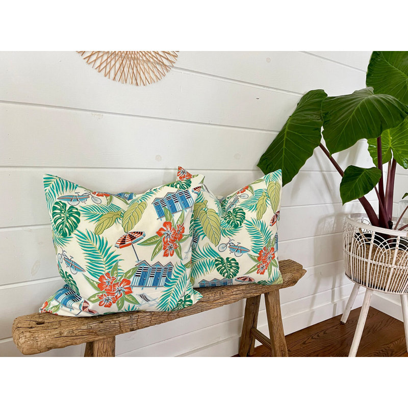 Housse de coussin intérieure / extérieure en polyester, 15,5 po x 15,5 po