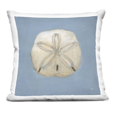 Soft Sea Sand Dollar Decorative Printed Throw Pillow design by Julia Purinton