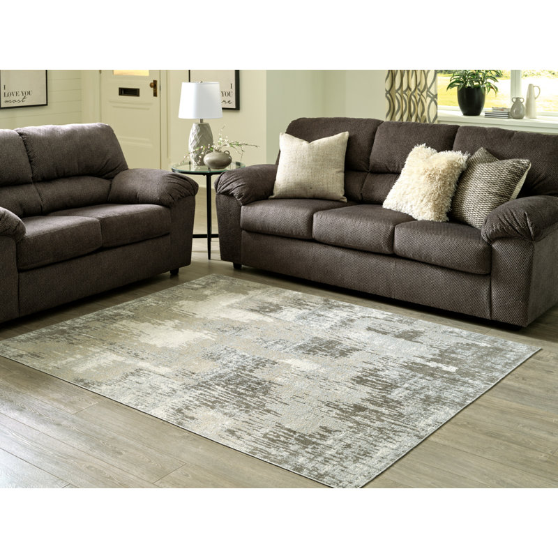 Orgito Washable Abstract Indoor Rug, Rectangle 7'10" x 10'