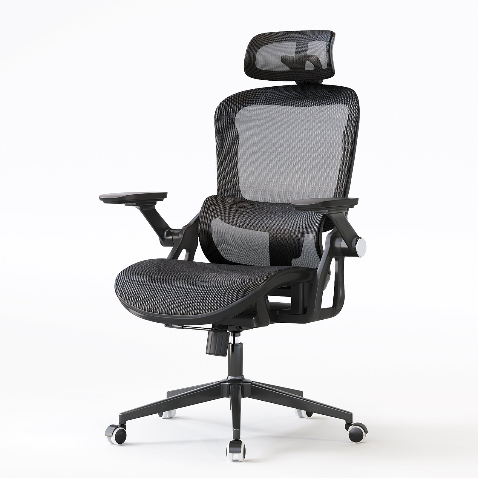 Inbox Zero Omir Ergonomic Office Chair With Lumbar Support & Flip Up ...