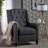 Classic Dark Grey Fabric Push Back Chair-125915705
