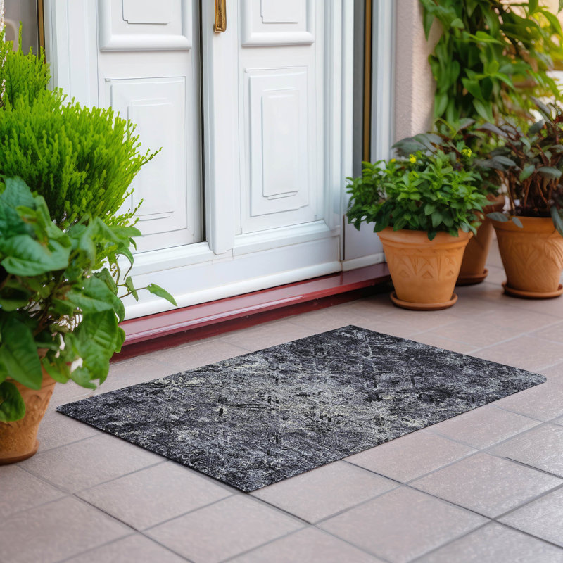  Mahaney Indoor/Outdoor Area Rug with Non-Slip Backing, Rectangle 1'8" x 2'6"