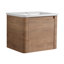 Meuble-lavabo mural avec lavabo en céramique blanche et porte à fermeture douce, emballage KD, contreplaqué-115922340