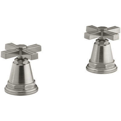 Pinstripe Deck-Mount High-Flow Bath Valve Trim with Cross Handles, Handles Only, Valve Not Included
