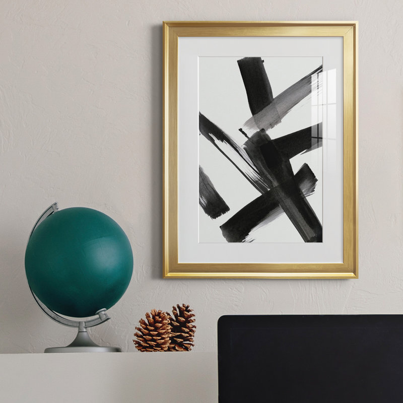 Black Magic II - peinture encadrée, Or, H 18,5 po x l 24,5 po x P 1,5 po