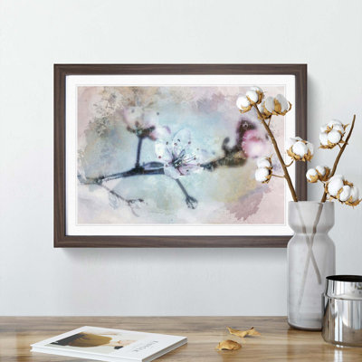 Flowers of a Cherry Blossom in Abstract - Framed Print