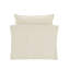 Chaise en lin Shane beige avec 2 coussins