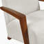 Jules 28.5" Mid Century Accent Chair with Chenille Fabric Upholstery, Chestnut Solid Wood Arms, Dacron Wrapped Foam Seating-1063743190