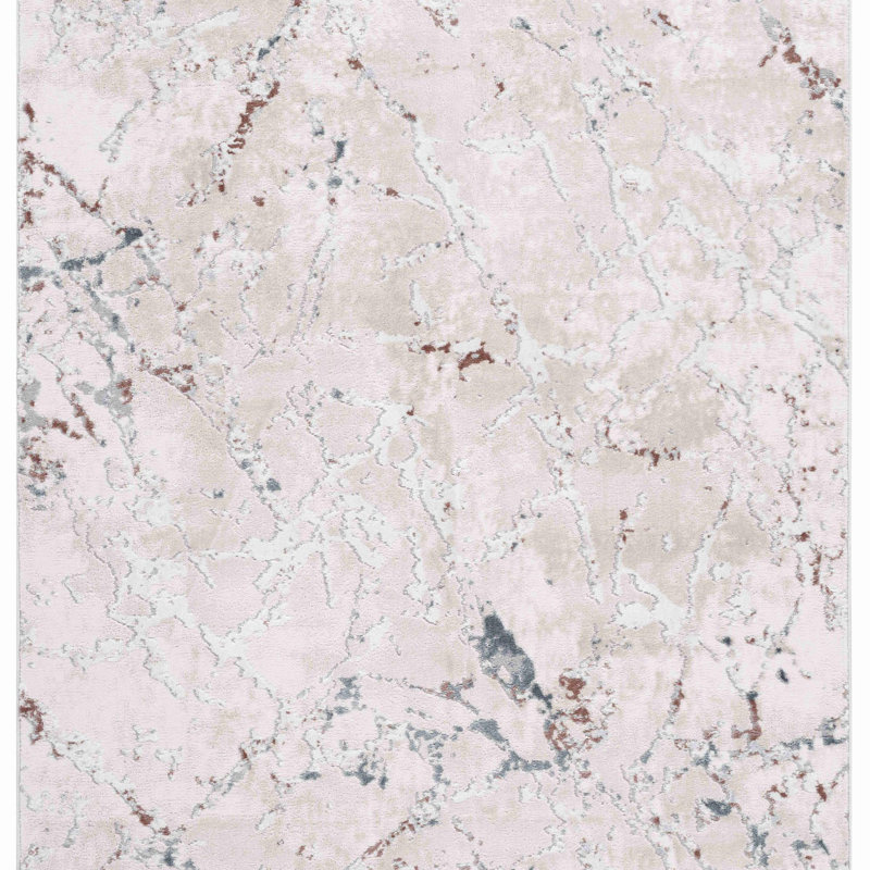 Contemporary Trendy Area Rug, Rectangle 5'3" x 7'6"