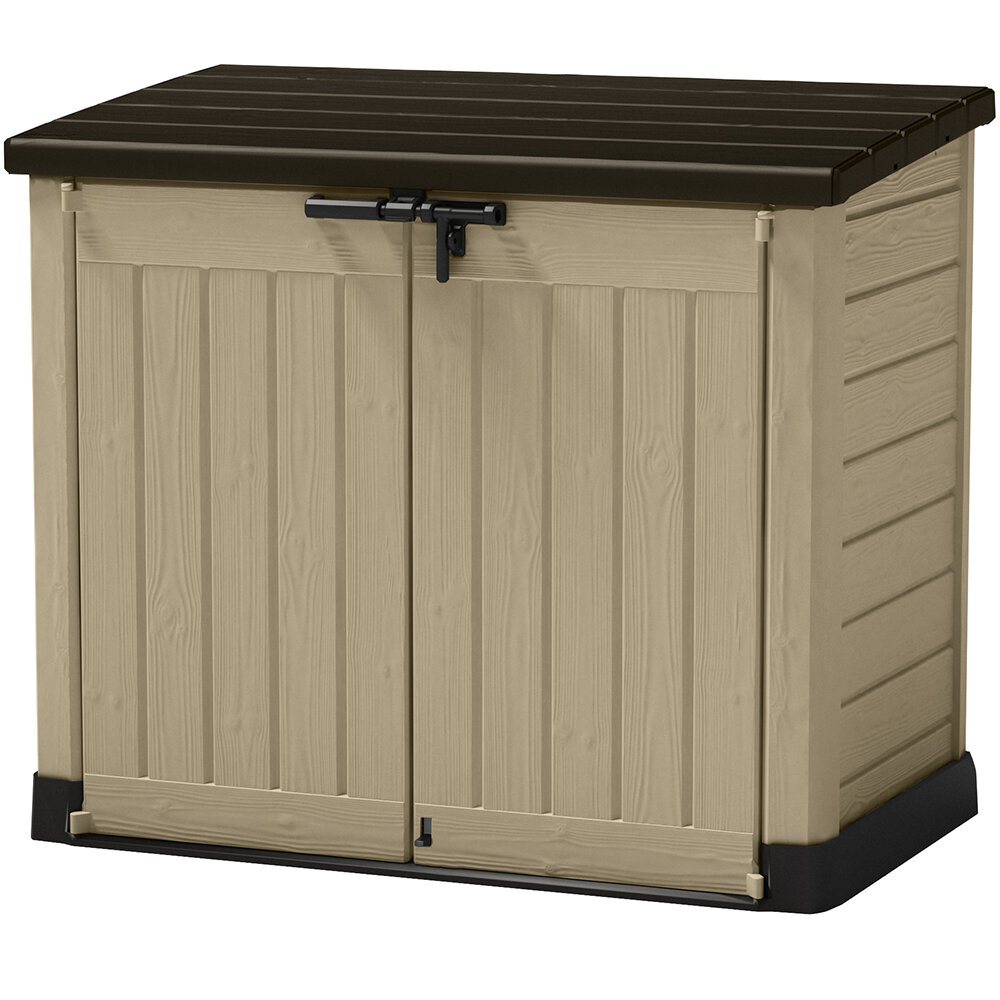 Keter Store-It-Out Max 5 x 3 FT Horizontal Garbage Storage Bin Shed with  Lockable Weather-resistant Lid & Reviews
