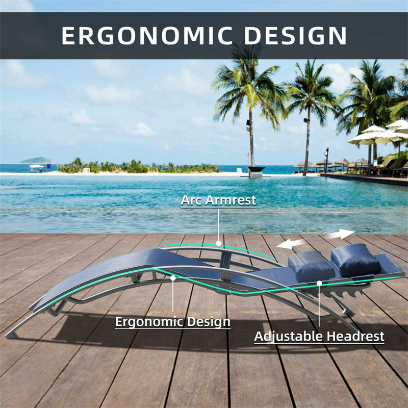 Outdoor Metal Chaise Lounge