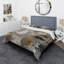 Ensemble de housse de couette en microfibre / polyester doré et gris Radical Simplicity II-1940574708