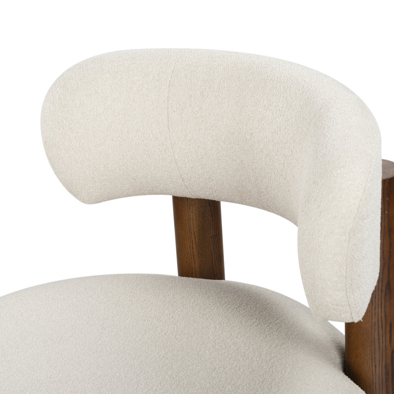Fauteuil d'appoint Iyali, Brun clair, Noyer