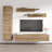 Violette 85" Modern Floating Wall Mounted Entertainment Center with 16-Color LED Lighting, High Gloss Finish-1529079953