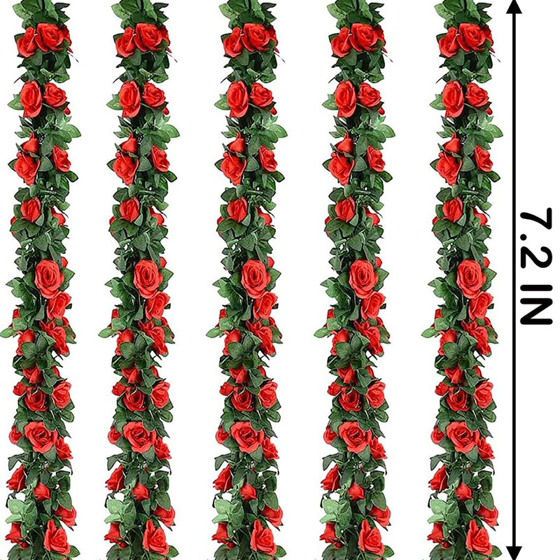 5 pièces Guirlande de fleurs artificielles et roses