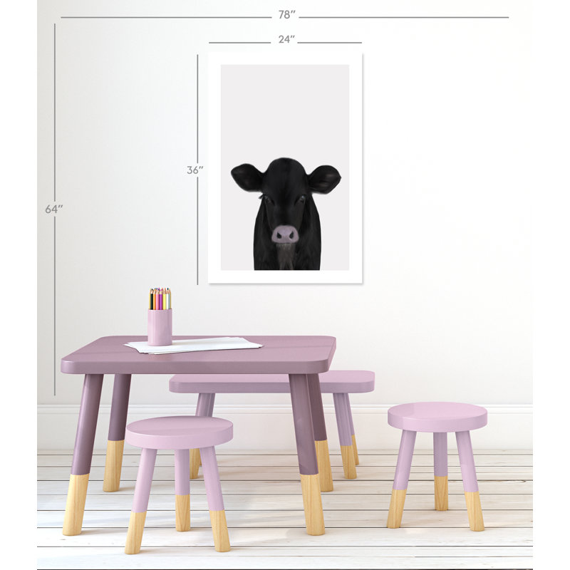 Mignon veau 1, reproduction d'art, H 36 po x l 24 po x P 1 po, Papier