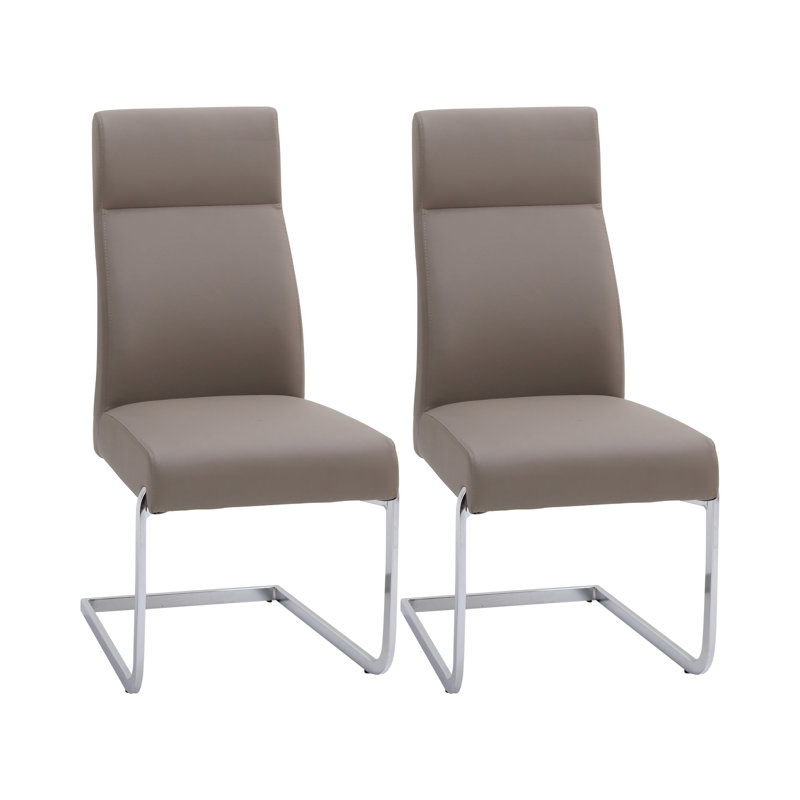 Joannie 48cm H Upholstered Side Chair, Taupe