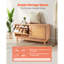 Entryway Shoe Storage Bench 39.4x11.8x20.9Inch Rattan-Like Rack with Flip Drawer