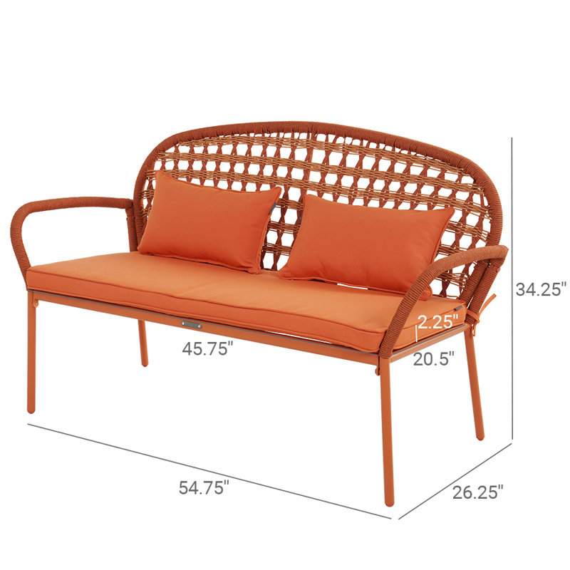 Banc de jardin en acier Tavis