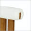Tabouret de bar rembourré en bois - Finition noyer avec revêtement blanc et dossier à dessus nuageux-222567019
