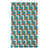 Turquoise / orange / blanc